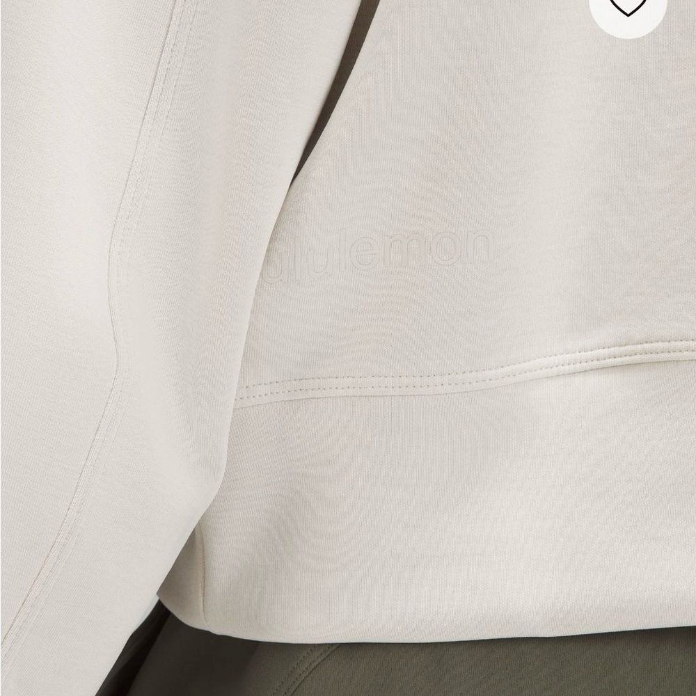 Lululemon Perfectly Oversized Cropped Softstream Sweatshirt in Bone size 4 - Picture 6 of 13